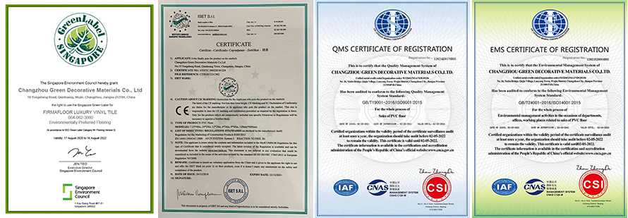 rigid spc flooring CE Certificate